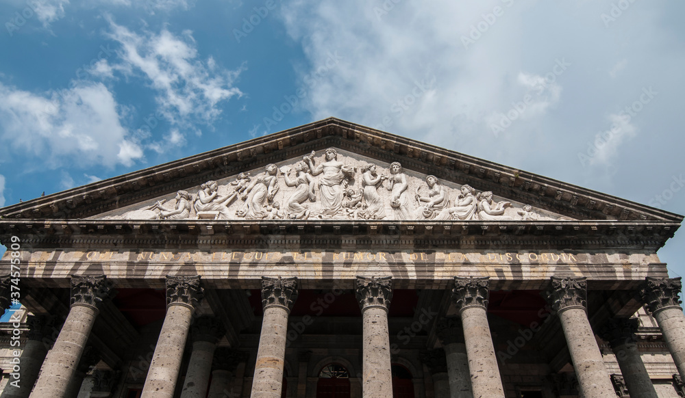 Architecture of the TEATRO DEGOLLADO, in the historical center of Guadalajara in the state of Jalisco. MEXICO Architecture of the TEATRO DEGOLLADO, in the historical center of Guadalajara in the state of Jalisco. MEXICO