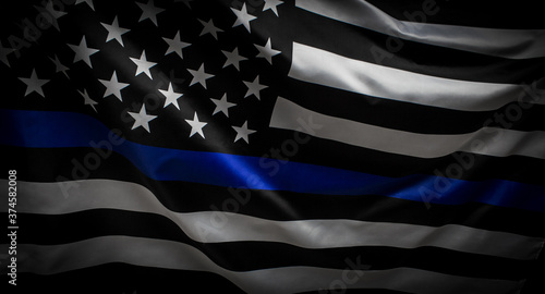 Police Thin Blue Line Flag