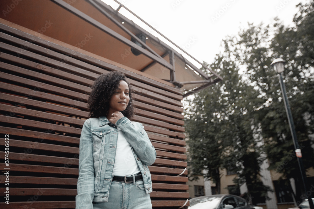 Denim style girl portrait