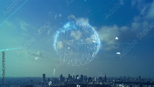 Wallpaper Mural 都市とテクノロジー　発展する社会 Torontodigital.ca