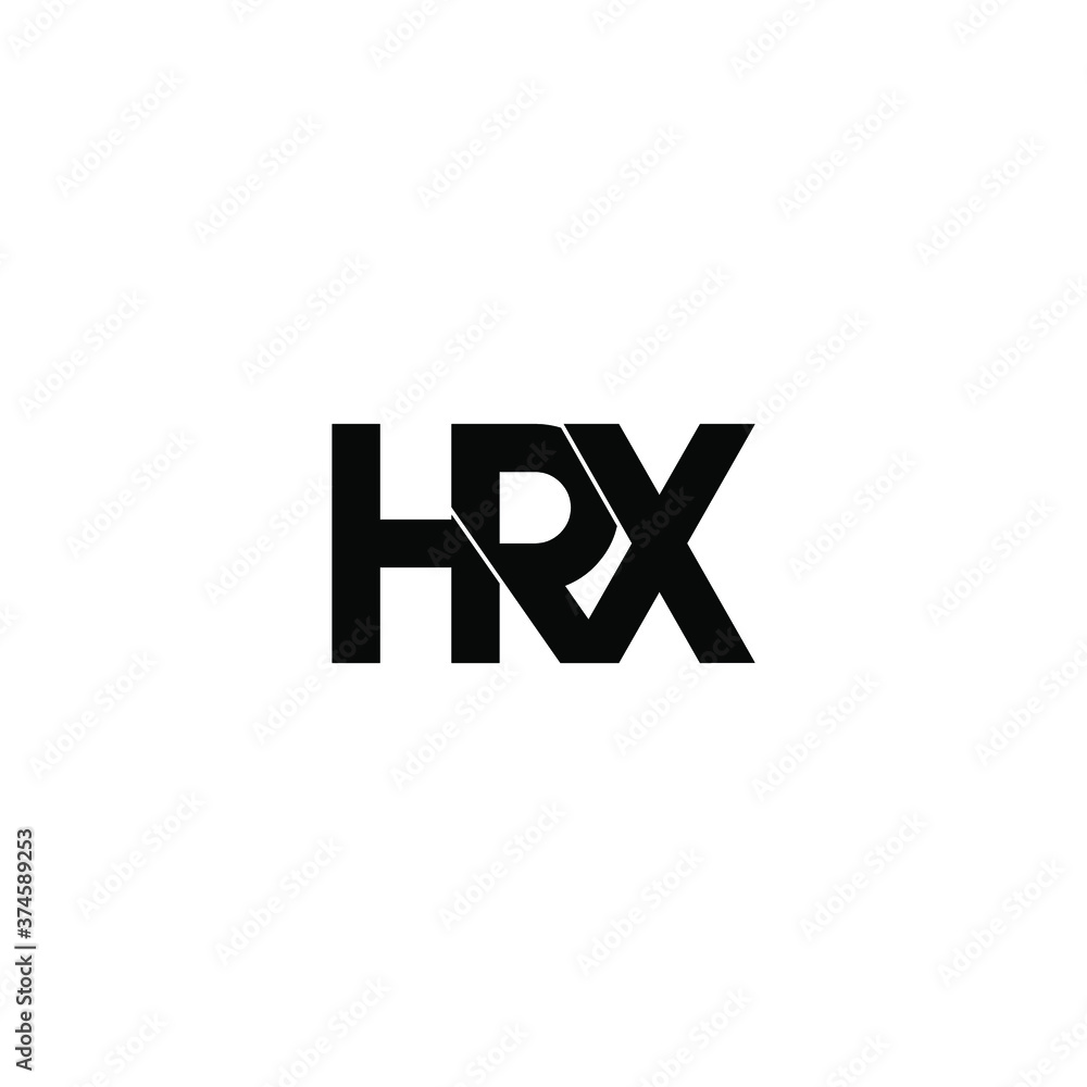 hrx letter original monogram logo design hrx letter original monogram logo design
