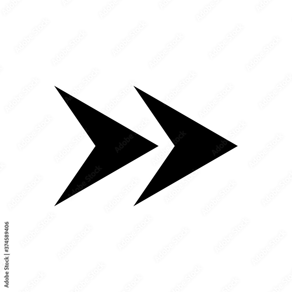 Simple arrow, waypoint sign symbol isolated on white background EPS Vector Simple arrow, waypoint sign symbol isolated on white background EPS Vector