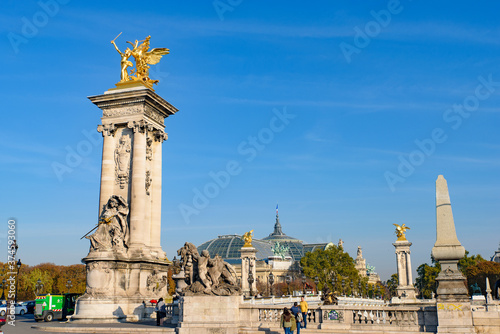Pont Alexandre III, an arch bridge across the River Seine in Paris, France © momo11353