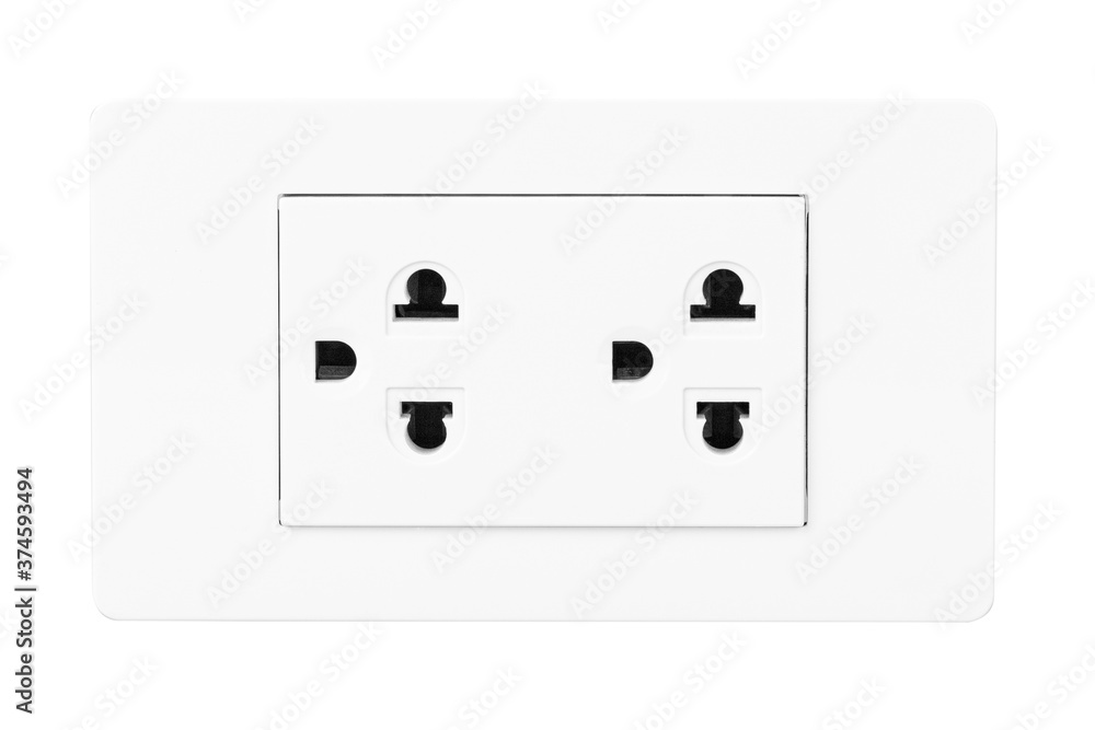 Electrical outlet isolated on white background with clipping path Electrical outlet isolated on white background with clipping path