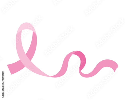 pink ribbon of breast cancer awareness design, campaign and prevention theme Vector illustration