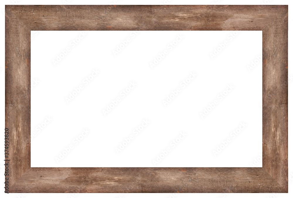 Wood frame isolated on white background with clipping path Wood frame isolated on white background with clipping path