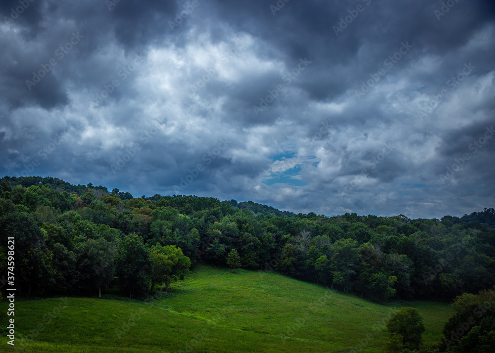 Fototapeta premium clouds over the forest