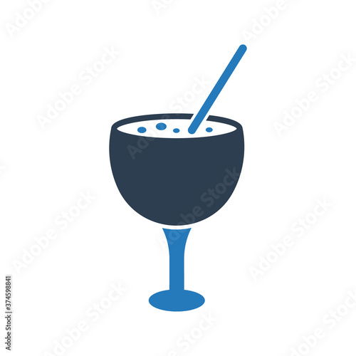 Cocktail Drink Beverage Vector Icon