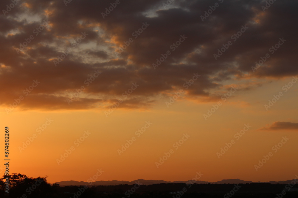 宮崎・都城の夕暮れの風景 宮崎・都城の夕暮れの風景