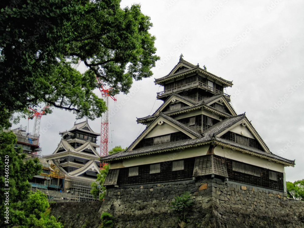 Fototapeta premium 【熊本県】熊本市 被災した熊本城の宇土櫓