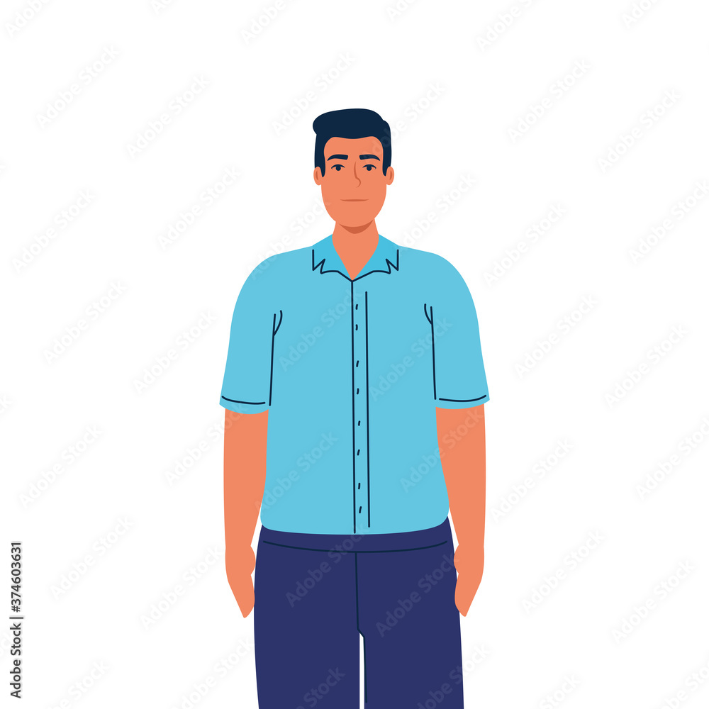 man cartoon design, Boy male person people human social media and portrait theme Vector illustration man cartoon design, Boy male person people human social media and portrait theme Vector illustration