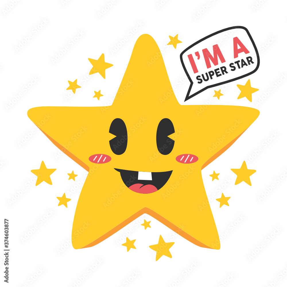 Cute super star design vector illustration Stock Vector Adobe Stock