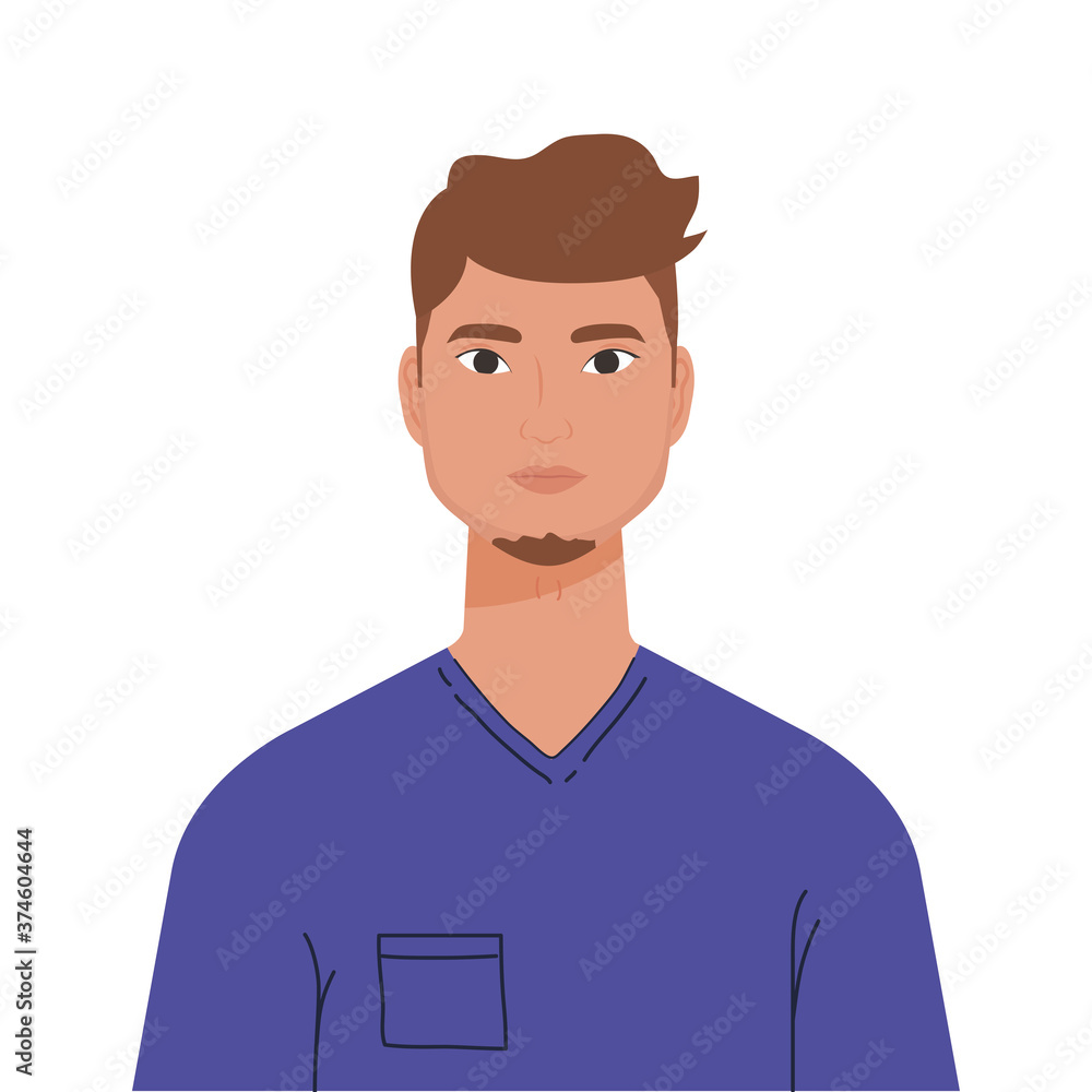 man cartoon design, Boy male person people human social media and portrait theme Vector illustration man cartoon design, Boy male person people human social media and portrait theme Vector illustration