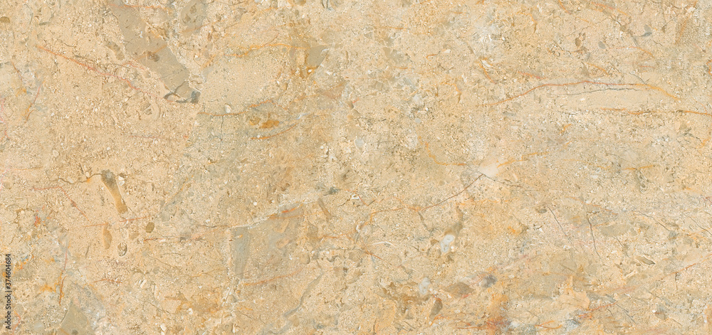 Polished beige marble. Real natural marble stone texture for Interior exterior home decoration used ceramic wall tiles and floor tiles surface background.