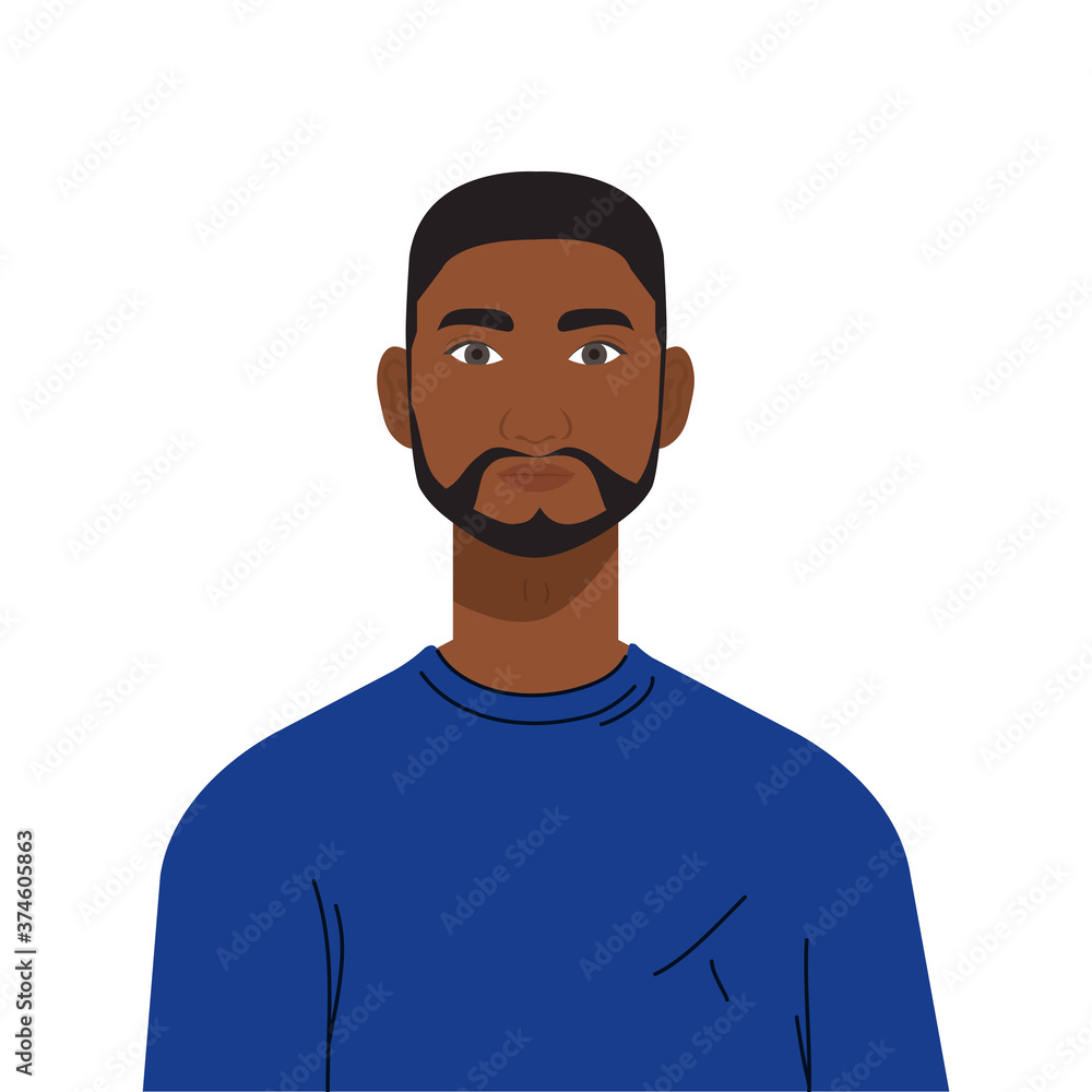 black man cartoon design, Boy male person people human social media and portrait theme Vector illustration black man cartoon design, Boy male person people human social media and portrait theme Vector illustration