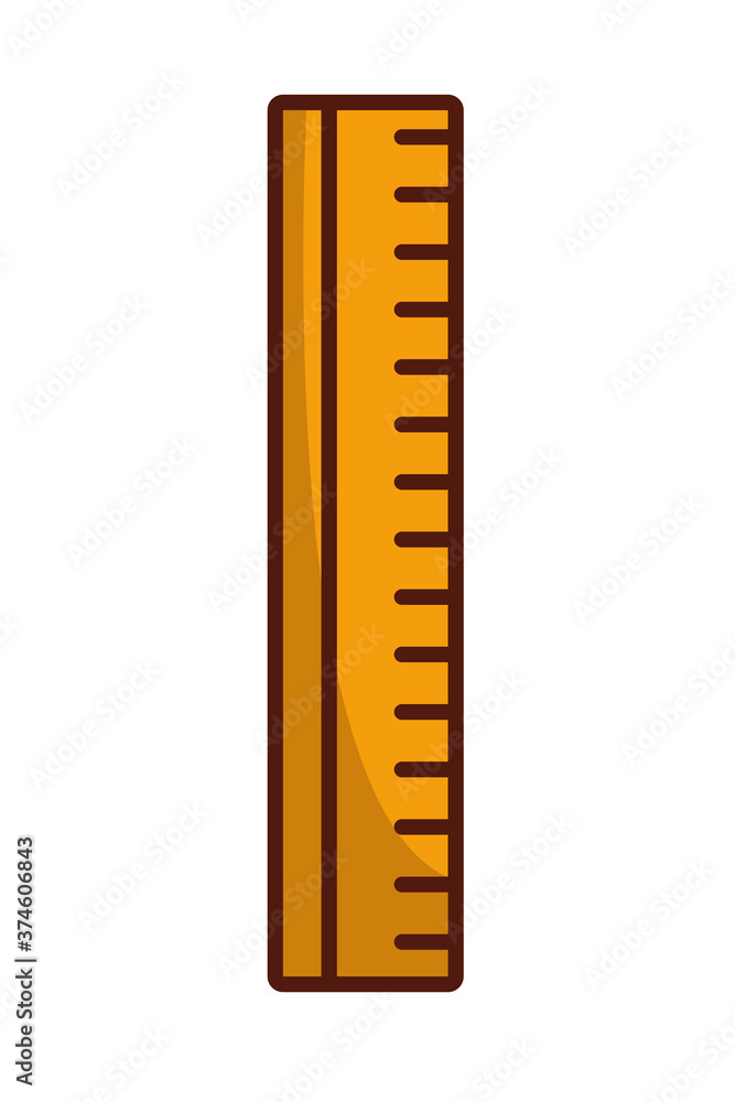 Isolated ruler instrument vector design Isolated ruler instrument vector design
