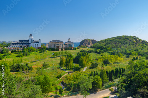 The scenery of Dalian Golden Stone National Geopark and Coastal Road in late Summer