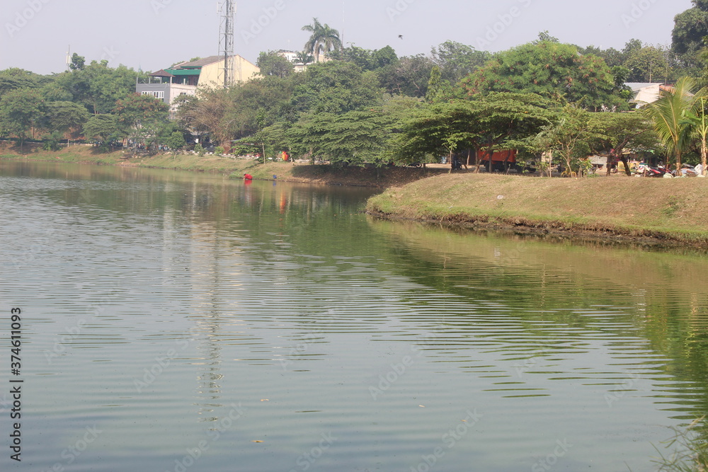 Artificial lake on the edge of Jakarta