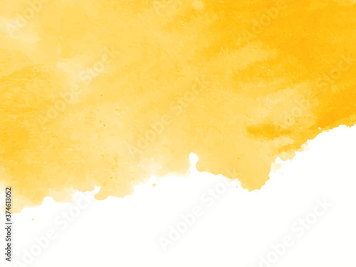 Bright yellow watercolor design background