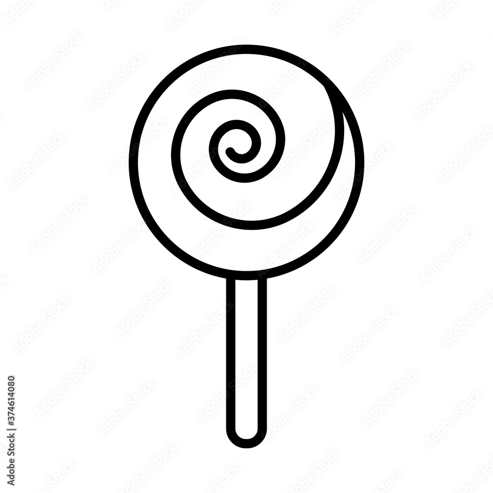 Isolated sweet candy line style icon vector design Isolated sweet candy line style icon vector design