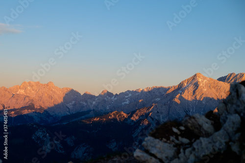 Alpenglühen am Wettersteingebirge