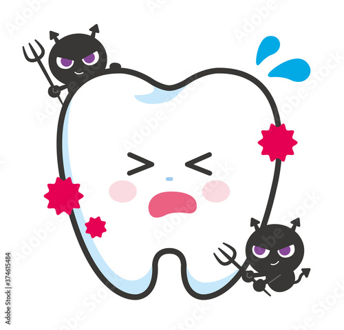 tooth_character_tooth decay