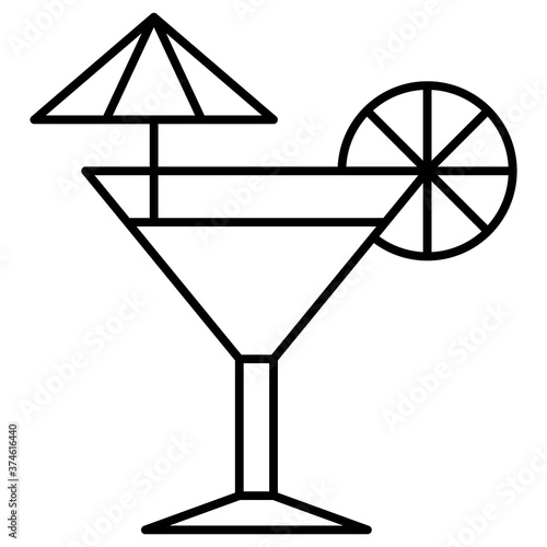 Summer drinks icon, Summer vacation related vector