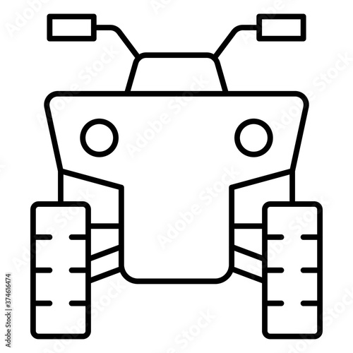 All-terrain vehicle icon, Summer vacation related vector