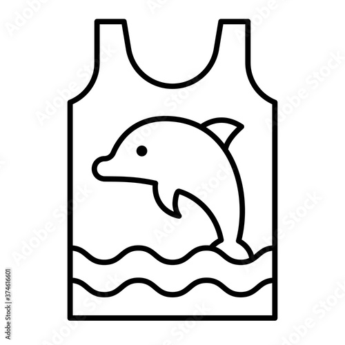 Sleeveless shirt icon, Summer vacation related vector