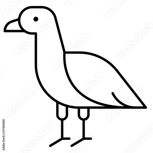 Seagull icon, Summer vacation related vector