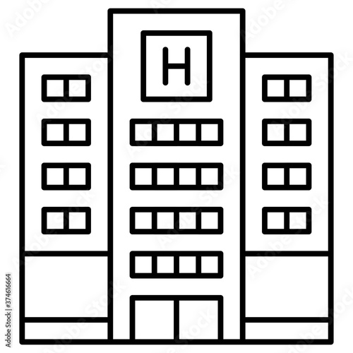 Hotel icon, Summer vacation related vector