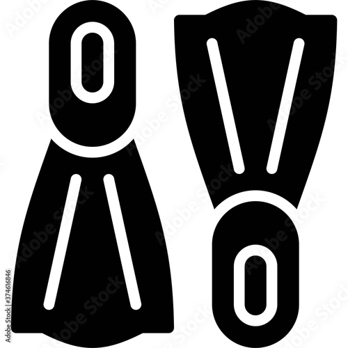 Swim fins icon, Summer vacation related vector