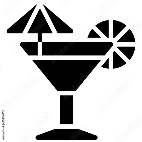 Summer drinks icon, Summer vacation related vector