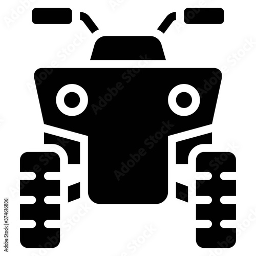 All-terrain vehicle icon, Summer vacation related vector