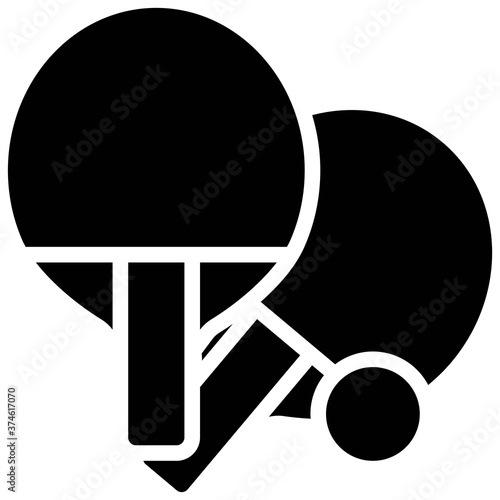 Table tennis icon, Summer vacation related vector