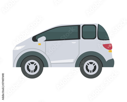 Isolated white car vector design