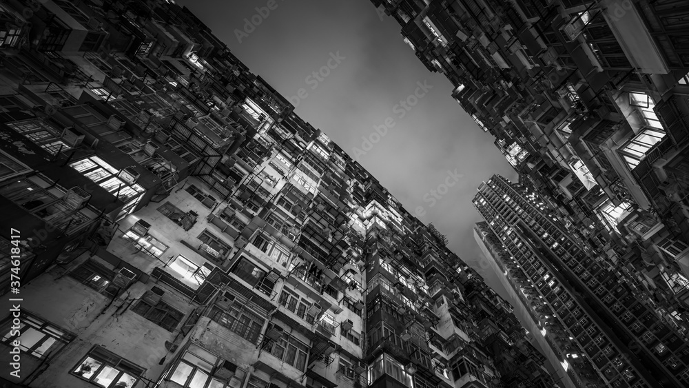 Skyscraper View Of Residential Building In Hong Kong On October 11, 2018