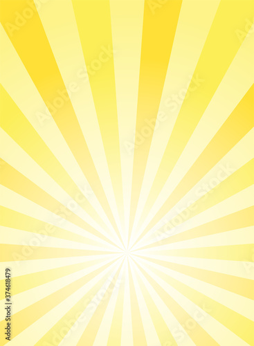 Sunlight vertical abstract background. gold yellow color burst background.