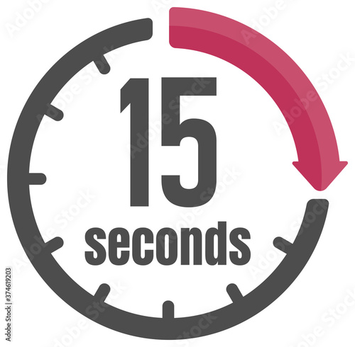 Clock , timer (time passage) icon / 15 seconds