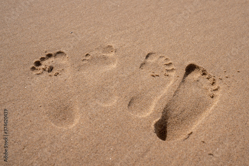Fußabdrücke im Sand 2. Footprint in sand
