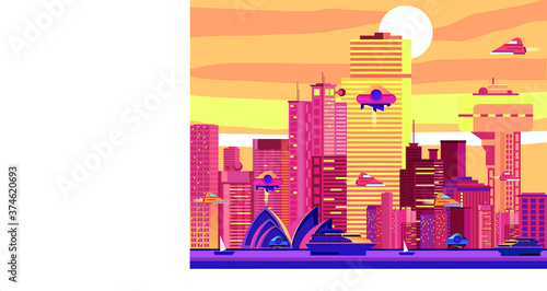 vector illustration of a city