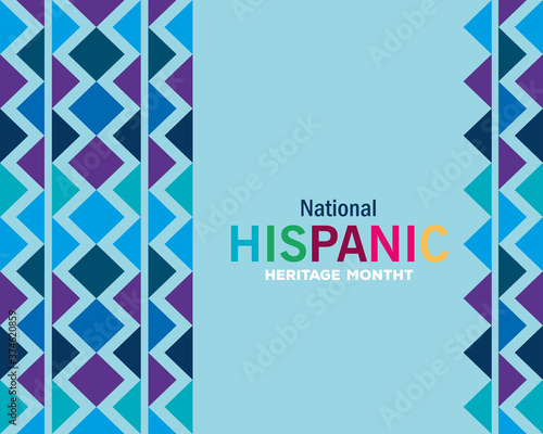 blue pattern background design, national hispanic heritage month and culture theme Vector illustration
