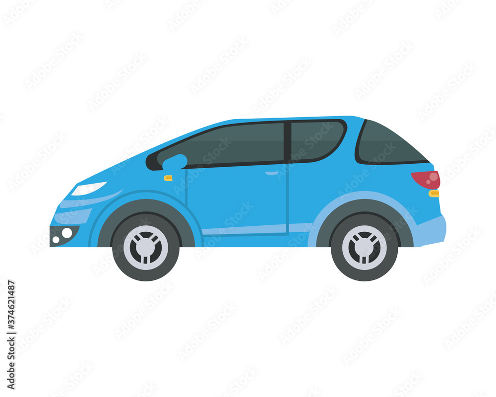 Isolated blue car vector design