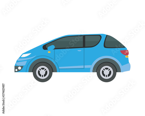 Isolated blue car vector design © Jemastock