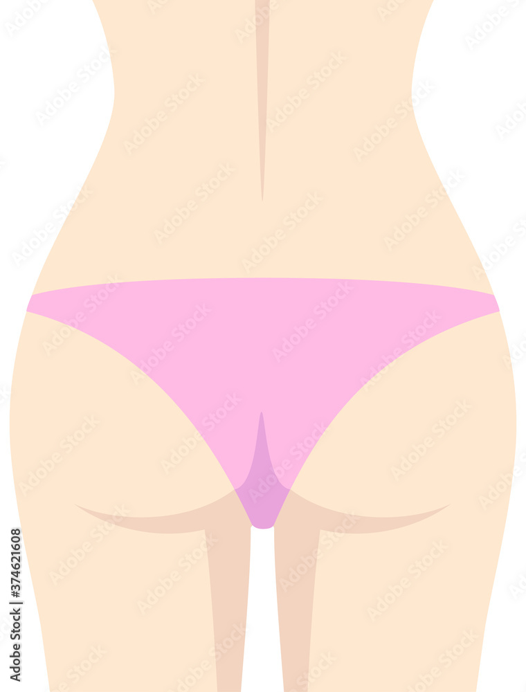 ビキニ女性の後ろ姿(線なし) ビキニ女性の後ろ姿(線なし)