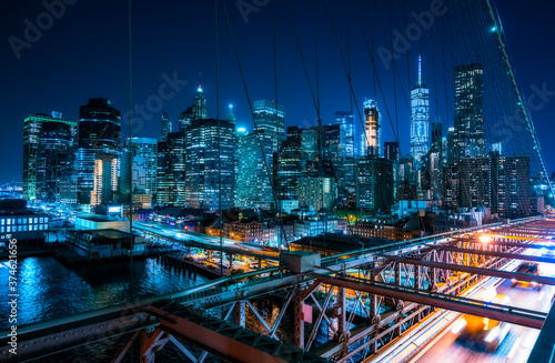 Wallpaper Mural brooklyn bridge,new york,08-26-17: beautiful brooklyn bridge at night. Torontodigital.ca