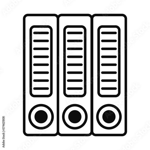file binders icon, line style