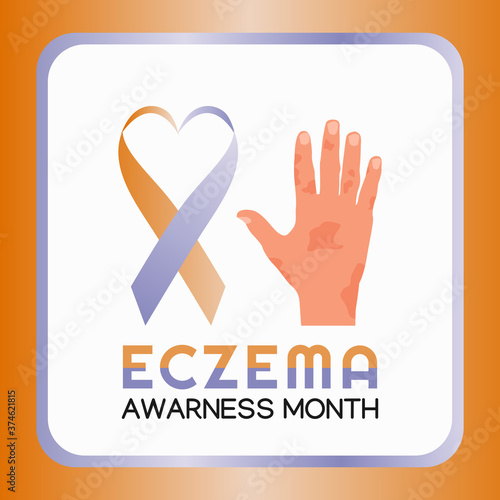 Vector graphic of Eczema awareness month good for Eczema awareness month celebration. flat design. flyer design.flat illustration.