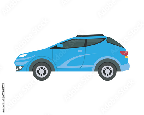 Isolated blue car vector design © Jemastock