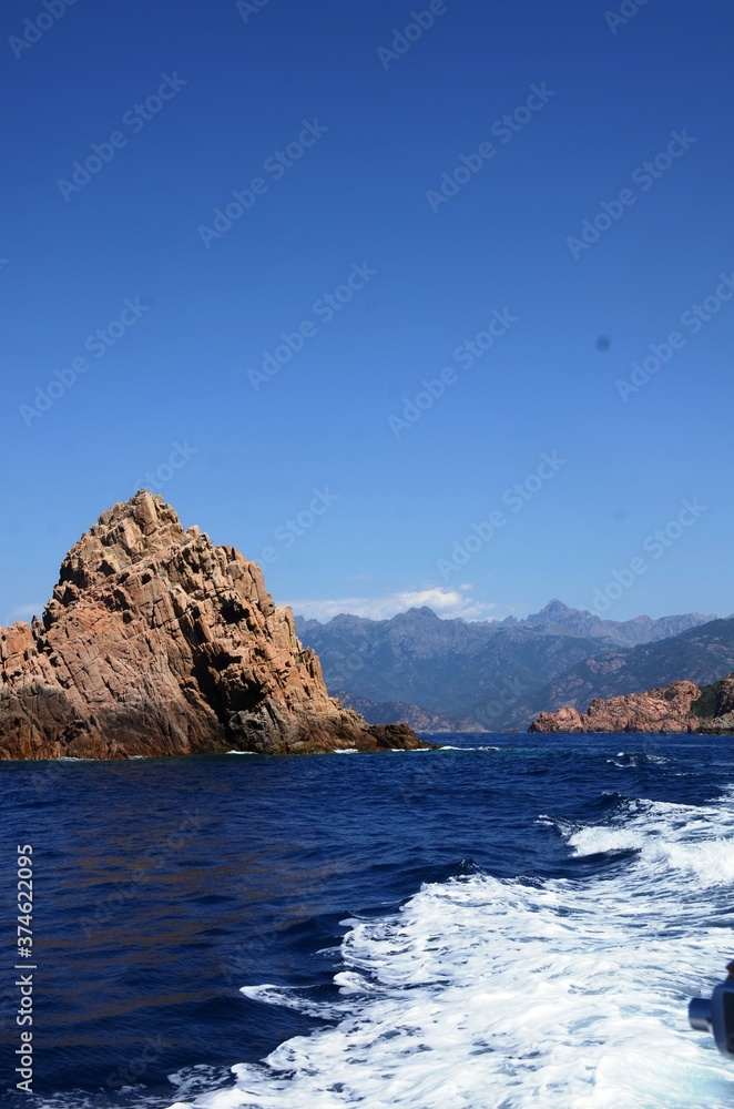 Naklejka premium Corse: Porto et Calanches de Piana (Croisière)